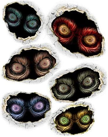 PMU Halloween Spooky Eyeball Stickers 4¾" x 7½" (4 Shs/Pkg) Pkg/12