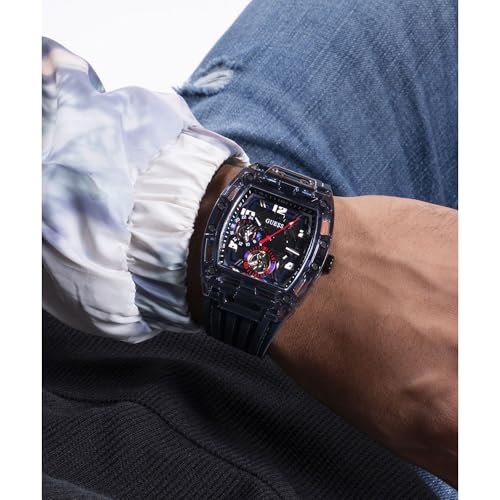 Image of Guess Men's GW0G Series| Analog Trend Watch| Polycarbonate Case| Silicone Bracelet | 50M Water Resistance