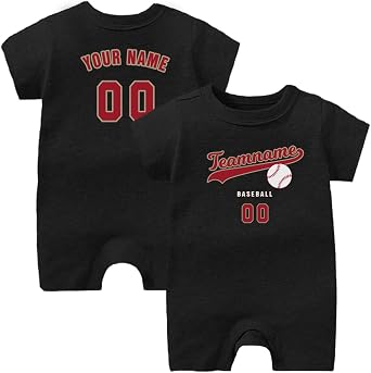 Custom Baby Bodysuit Baseball Jersey Personalized Clothes for Boy Gril