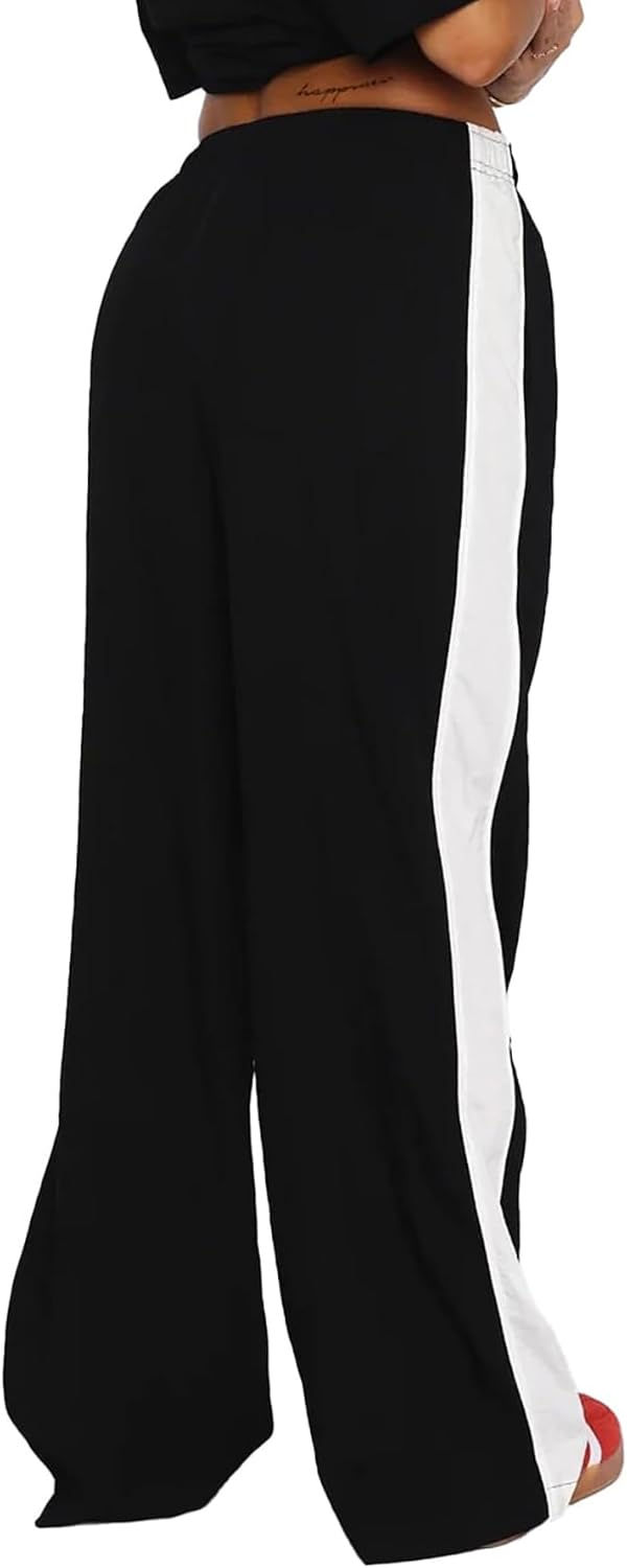 SOFIA'S CHOICE Women's Drawstring Sweatpants Low Waist Wide Leg Pants with Pockets - Image 3