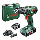 Bosch Cordless Combi Drill PSB 1800 LI-2 (2 batteries, 18 Volt System, in carrying case)
