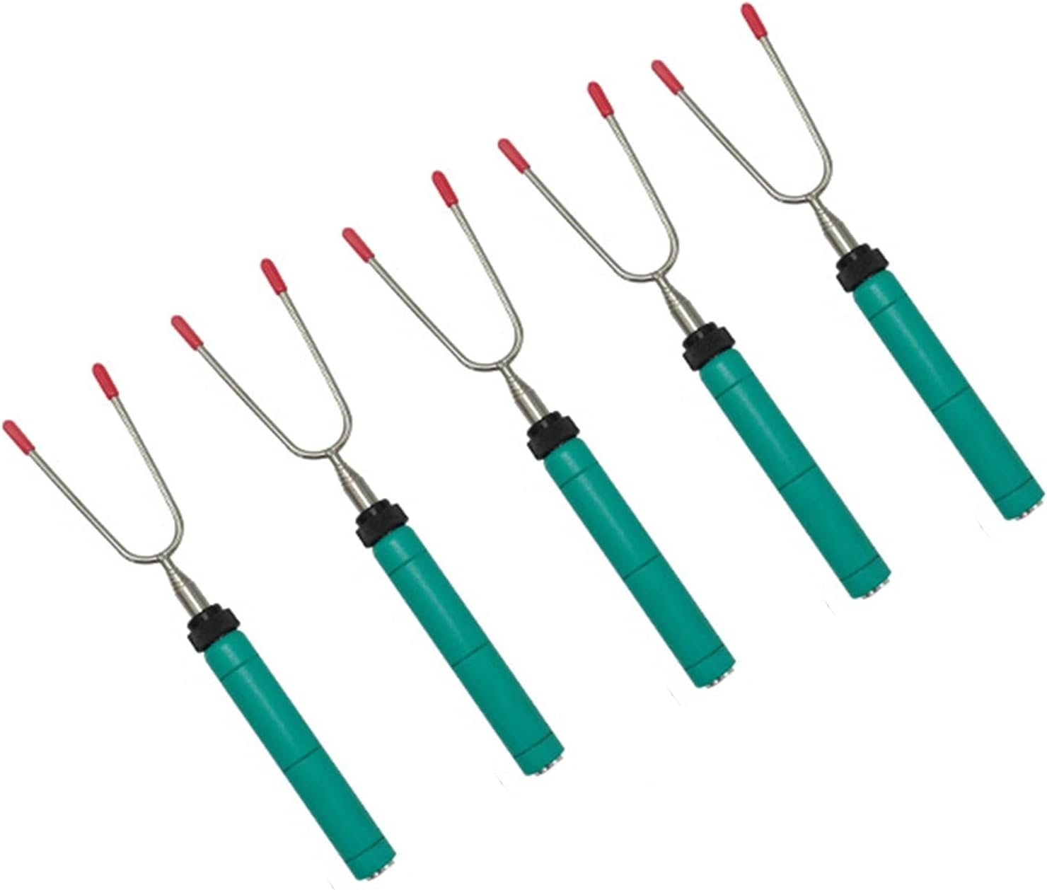 BBQ Retractable Stainless Steel Rotating With Wood Fork Barbecue 5 popular BBQ Retractable Stainless Steel Rotating With Wood Fork Barbecue 5 popular Mail order