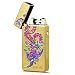 Kivors USB Rechargeable Flameless Electronic Dual Pulse Arc Cigarette Lighter Belief, Gold Phoenix
