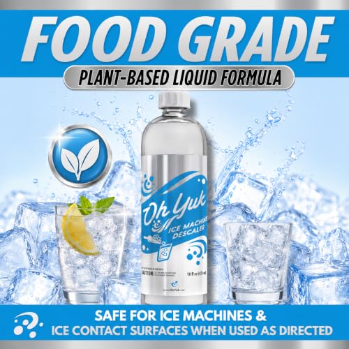 Image of Oh Yuk Ice Machine Cleaner Descaler - Scale & Buildup Remover, Nickel-Safe Ice Maker Cleaning Solution, Compatible with GE nugget, Igloo & All Standalone Ice Makers. For A Fresh Ice Machine