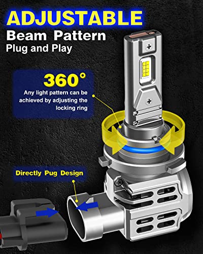 Ursprung Fahren 9005/Hb3 Led Headlight Bulbs, 2023 Upgraded 30000Lm 800% Brightness Halogen Replacement Conversion Kit, Low Beam Led Bulbs, 6500K Cool White, Pack Of 2 #TOP7