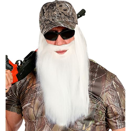 W WIDMANN MILANO Party Fashion - Langer Bart mit Schnurrbart für mehrere Charaktere, Gnom, Zwerg, Pirat, Rocker, Zauberer