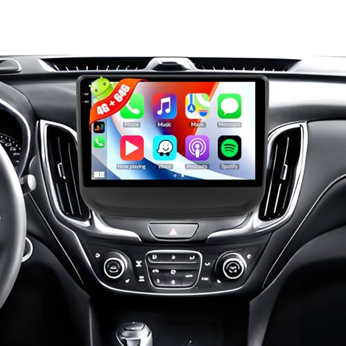 4G+64G Android Car Stereo for Chevrolet Equinox 2017-2020 Car Radio with Wireless Carplay Android Auto 10.1 Inch Touch Screen Mirror Link Backup Camera WiFi GPS FM RDS Bluetooth