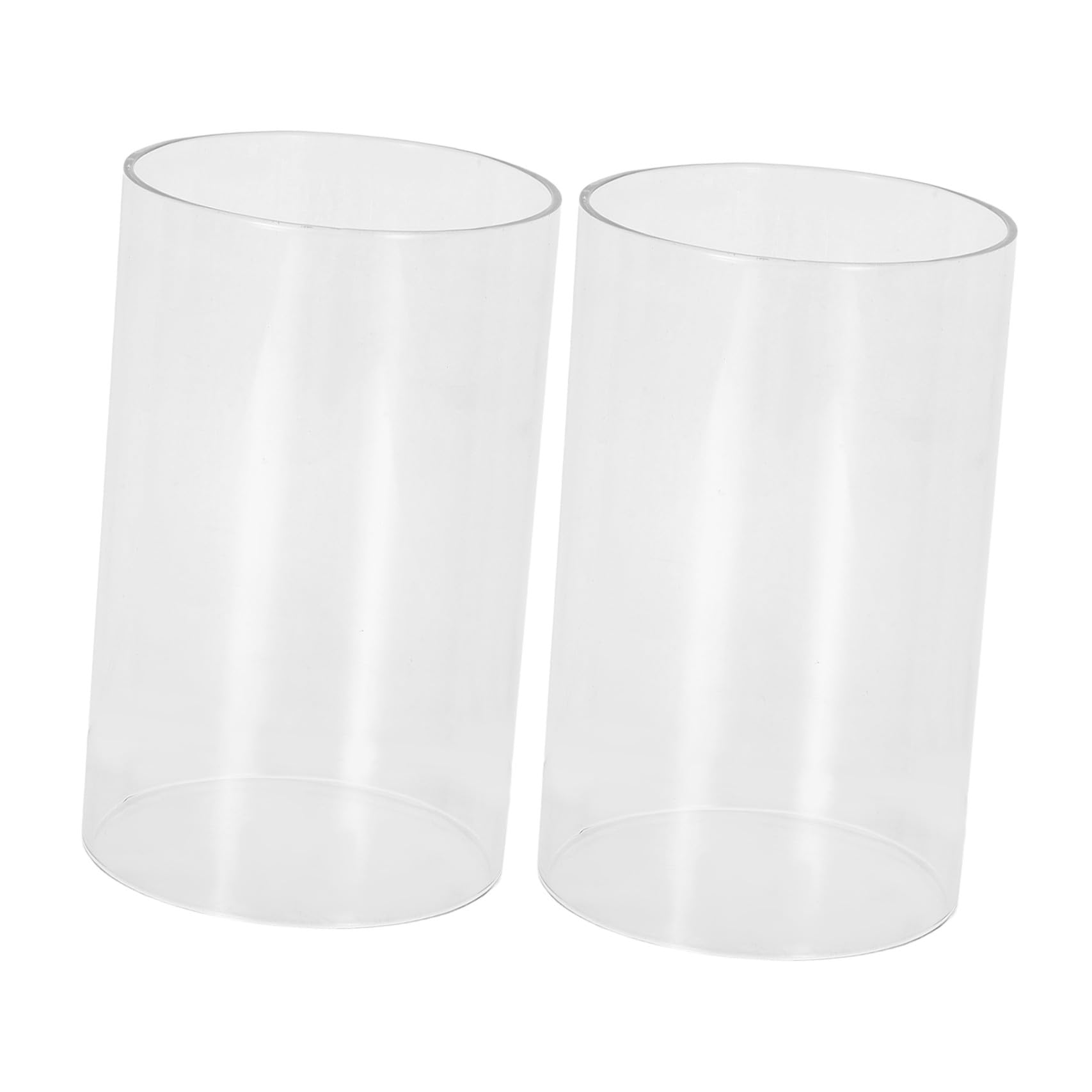 Cloches en verre transparent pour bougies et objets de décoration intérieure - Lot de 2