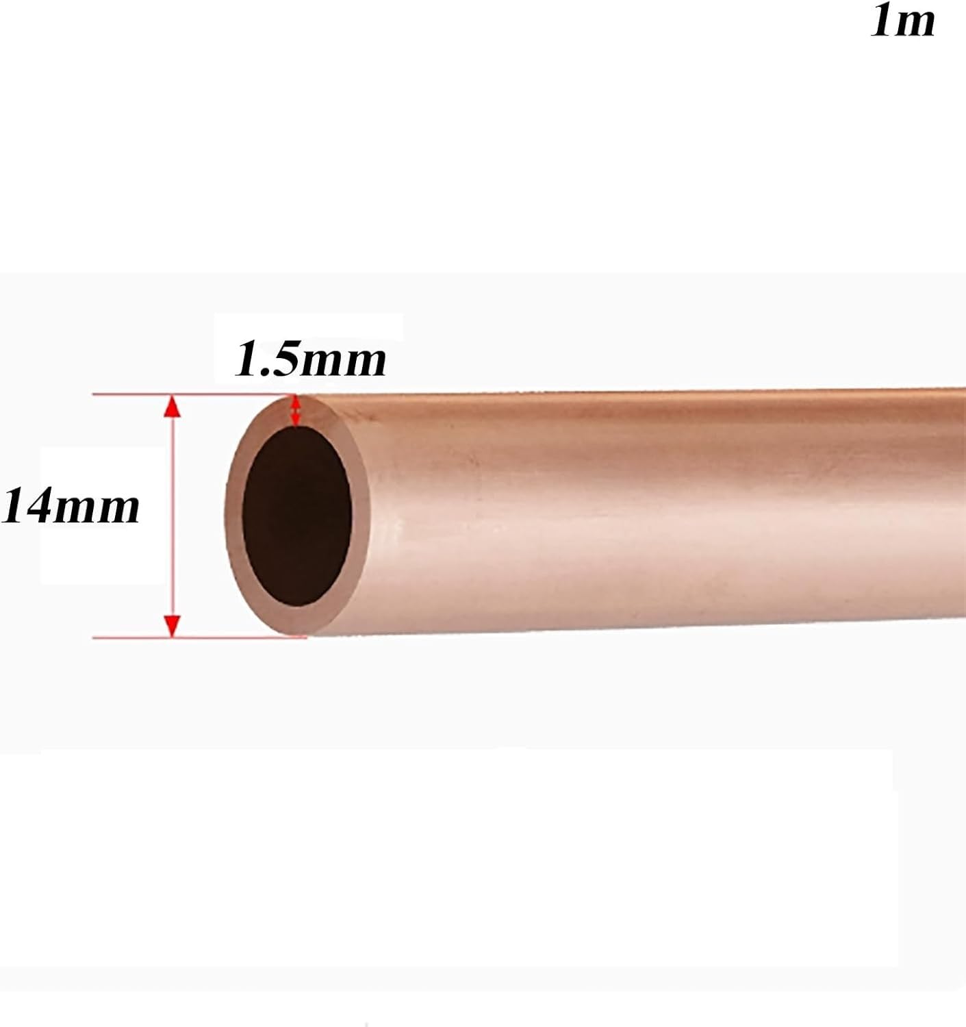 Bezszwowa miękka cewka miedziana 1M T2(14x1.5mm)