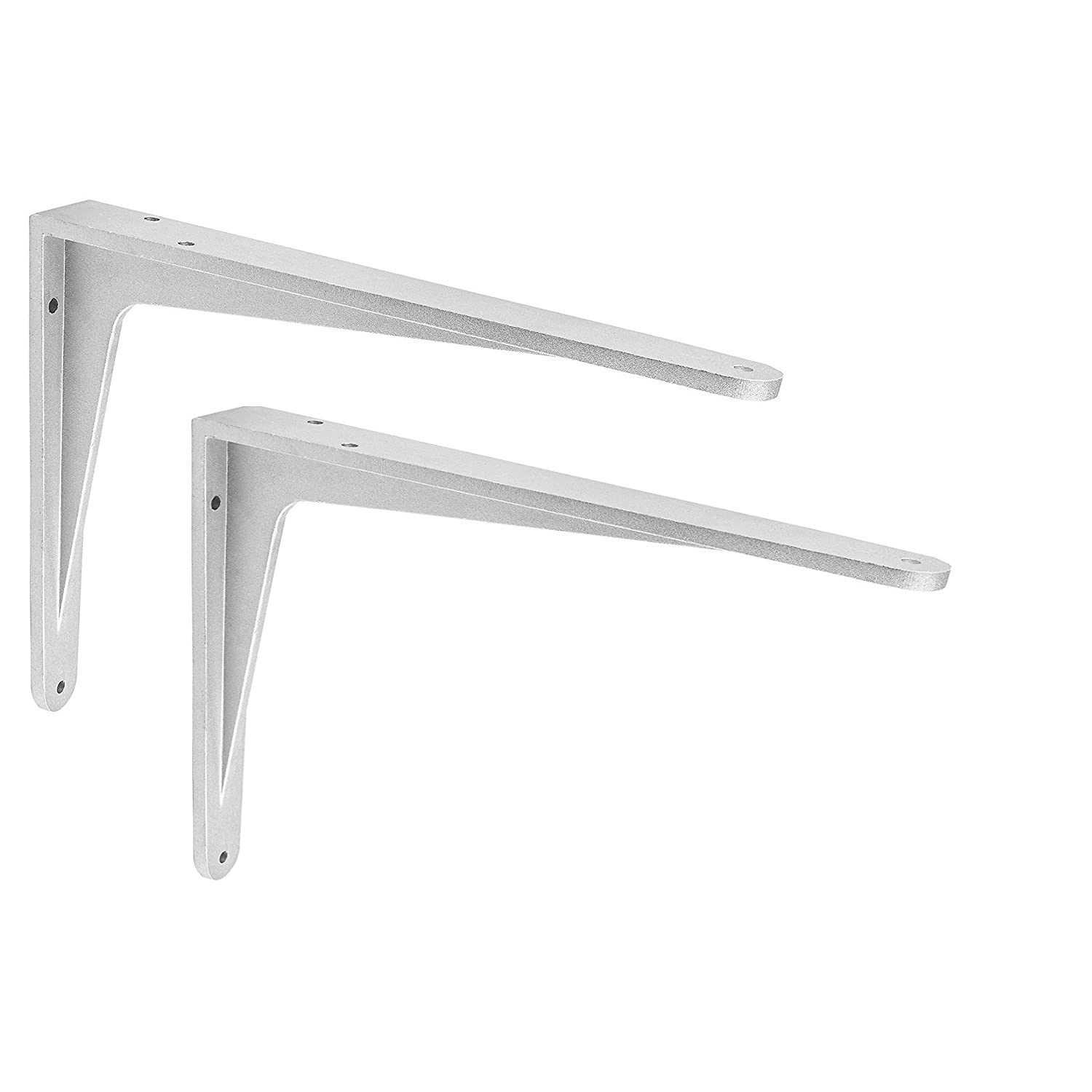 Schwerlastkonsole Aluminium Silber matt | SPARTA | 2 Stück Schwerlastwinkel für die Wandmontage | Winkelkonsole schwerlast: 500 x 450 x 47 mm | Tragkraft: 400 kg | Regalwinkel Silber