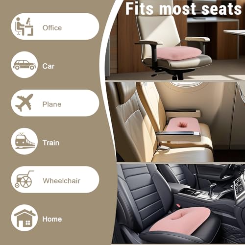 Donut Pillow for Bed Sores Tailbone Pain Relief Cushion, Cotton Butt Donut Cushion Breathable for Hemorrhoid, Pregnancy, Prostate and Surgery, Sitting Pressure Relief for Home, Office, Car