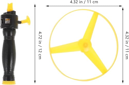 Miniatura 2 de Kisangel 3 juegos de cuerdas de tracción de disco volador hélices voladoras cuerda de tracción de juguete platillos voladores para recuerdos de