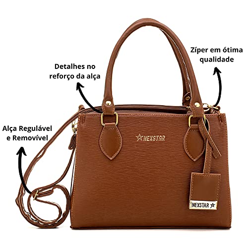 Bolsa Feminina Lorena Mão E Transversal - Nexstar (CARAMELO)