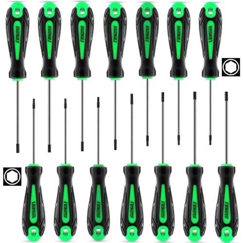 LOZAGU 14pcs Mini Hex Screwdriver Set, Metric(0.9mm-3mm) SAE(0.035'-1/8) Hex Allen Wrench...