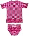 RuffleButts Berry Polka Rash Guard - 3T