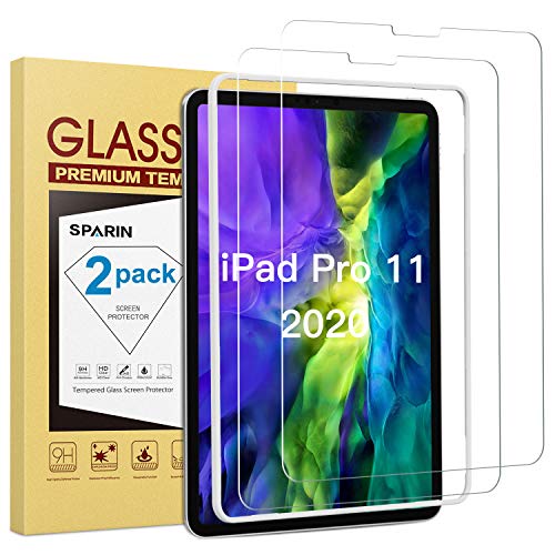 SPARIN [2 Pack Screen Protector for iPad Pro 11 (2020 & 2018)