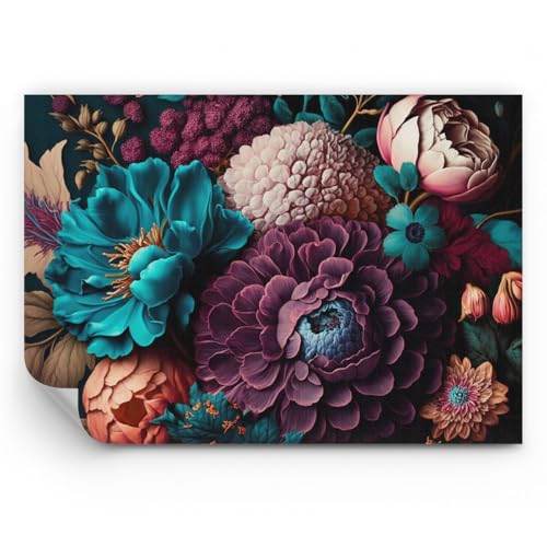 ARTTOR Carta da parati Vinile in TNT Premium Canvas - Fiori Botanica Vintage - 100x70 cm - Fotomurali Decorazione Murale Moderna Poster gigante XXL Camera da letto - WF3AA100x70-5773