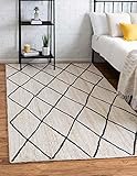 alfombra blanca y negra españa Material: yute Alfombra de yute natural, color blanco con línea negra, trenzada, rectangular, 120 x 240 cm