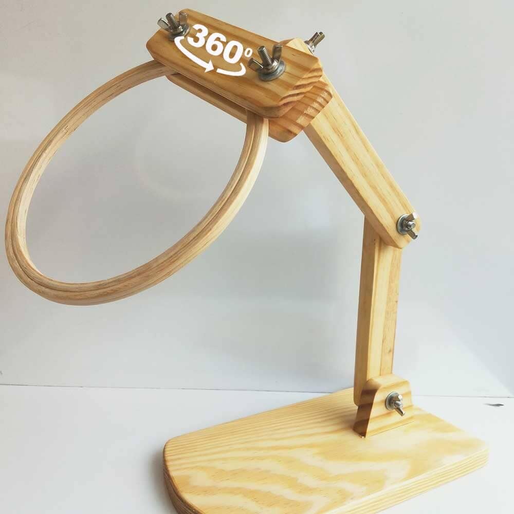 Embroidery Hoop Stand with Adjustable Frame – Ideal for Hand Embroidery, Cross-Stitching, Arts & Crafts, Sewing, and DIY Projects – Ergonomic, Hands-Free Support for Comfortable & Precise Stitching (WHITE)-image-27