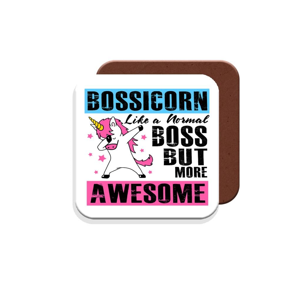 Gift Coaster for Boss/Manager Bossicorn - Like A Normal Boss, But More Awesome - Giftset - Made by MUGGZ in The UK