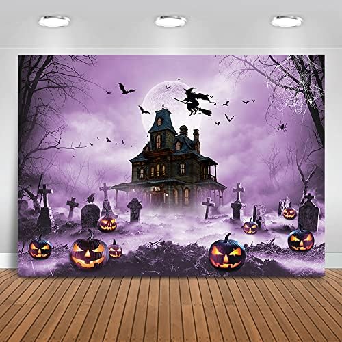 7x5FT Halloween Scary Night Window Haunted Mansion