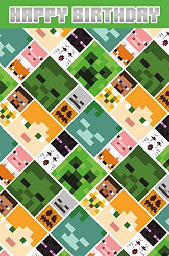 Minecraft Birthday Card, Happy Birthday Card, Minecraft Happy Birthday Card, Minecraft Happy Birthday Card