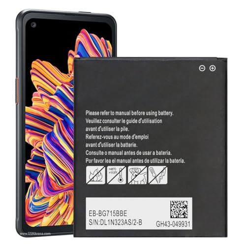 【4500mAh】Galaxy Xcover Pro Battery,Upgraded version high capacity replacement battery suitable for Samsung Galaxy XCover 6 Pro EB-BG736BBE/Xcover Pro EB-BG715BBE G715F GH43-04993A SM-G715 Battery.