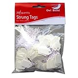  Weiß Preis Eintrittskarte mit String - Packung mit 200 Stück - Größe 13mm x 20mm