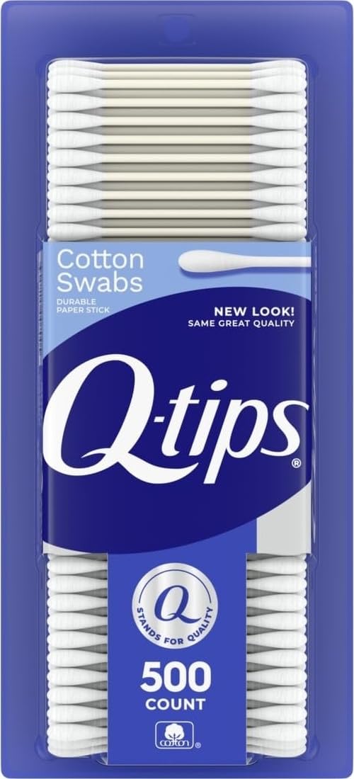 Q-tips Cotton Swabs, Original, For Home, First Aid and Beauty, 100% Cotton, 500 Count
