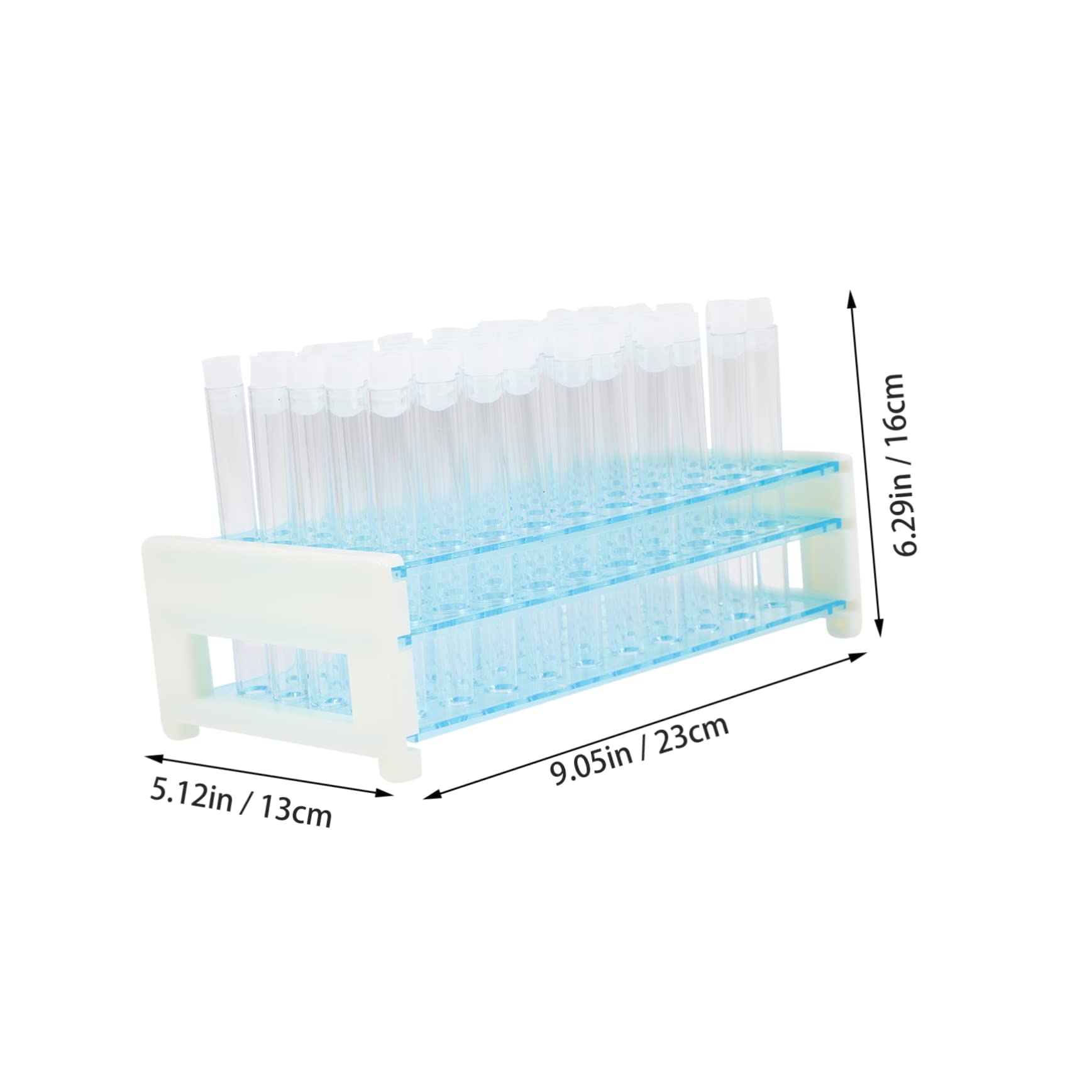 MUCKLILY Lab Tubes 3-Layer Test Tube Display Plastic Test Tube Rack for School and Industrial Use
