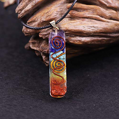Healing Chakra Orgone Pendant with authentic natural Crystals for EMF Protection |ORGONITE Energy Generator for Balancing Chakras - Stress Relief, Meditation & Yoga Jewelry.