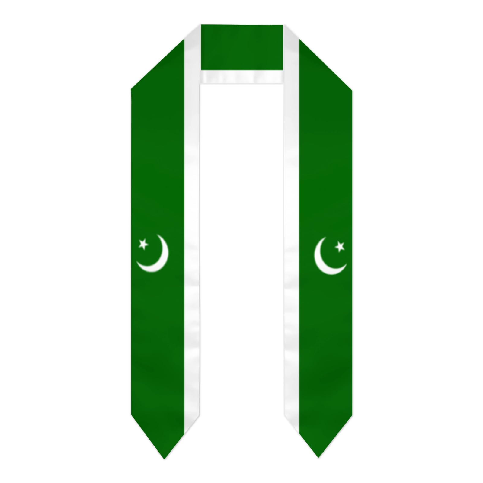 Pakistan Pakistani Flag Graduation Stole Scarf Shawl Sash for Abroad Student International Study 2024 Graduate Gift for Unisex Sharp Corner 72 inches Length