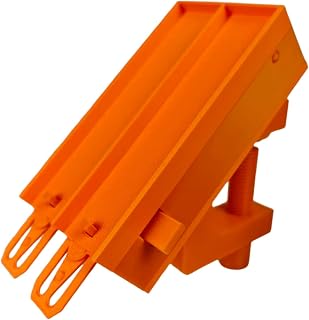 Magnetic Race Starter Gate for Hot Wheels 2 Tracks, Dual Lane Quick Release Launch Controller with Clamp Adapter, Compatible with Standard Orange Track Sets, for Two Cars or a Mega Truck (Orange)