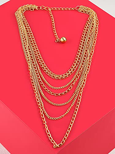 Contemporary Tone Layers Chain Necklace for Women