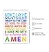 Yellowbird Art & Design Religious Wall Art & Decor - Cute Christian Gifts for Kids Bedroom, Nursery, Little Girls, Boys, Toddlers Room - Spiritual Prayer Wall Decor - Faith God Wall Decor - Bible Verses Quotes Sayings 8x10 Unframed