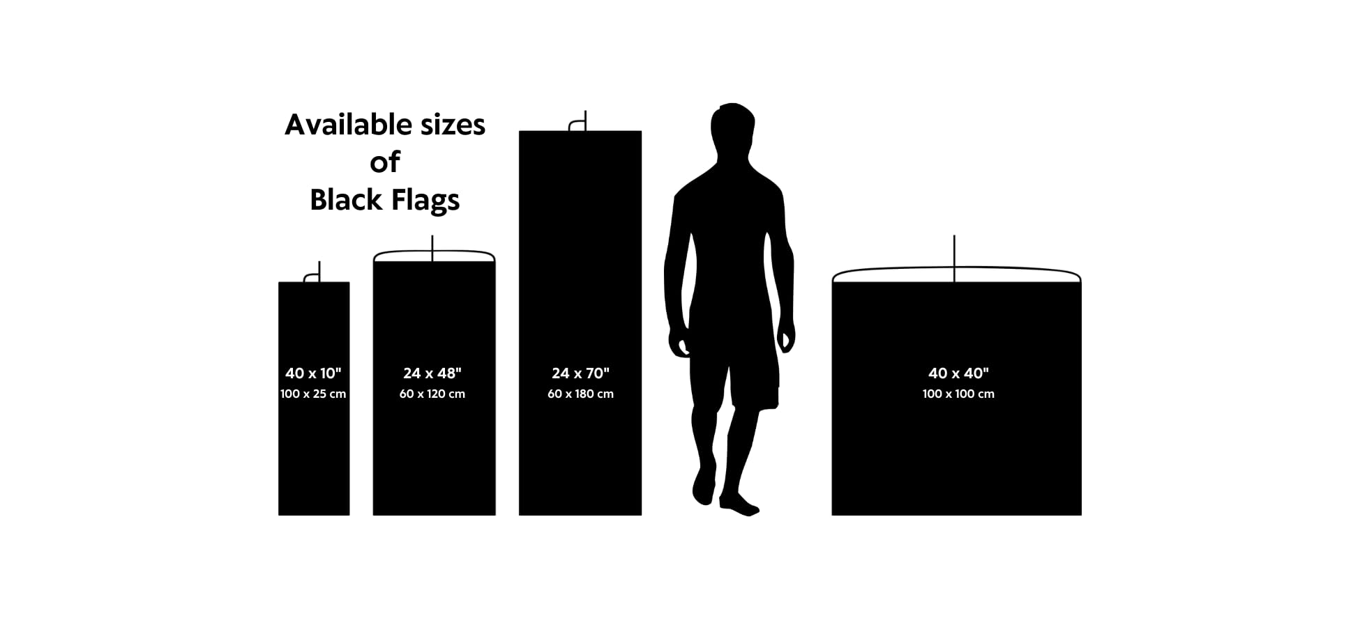 Udengo - Floppy Cutter 100cm x 100cm (40" x 40") - Black Solid Flag