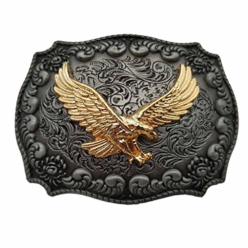 YONE Hebilla de cinturón Golden Eagle Western Belt Buckle