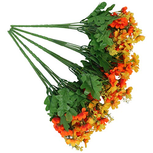 BeSTOYARD 5 peças de flores artificiais margaridas orquídeas falsas de seda buquê de damas dançantes