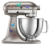 Kitchen Aid Mixer Beautiful Butterfly Artistic Full Color Post Impressionist Painted Style Decal Pack