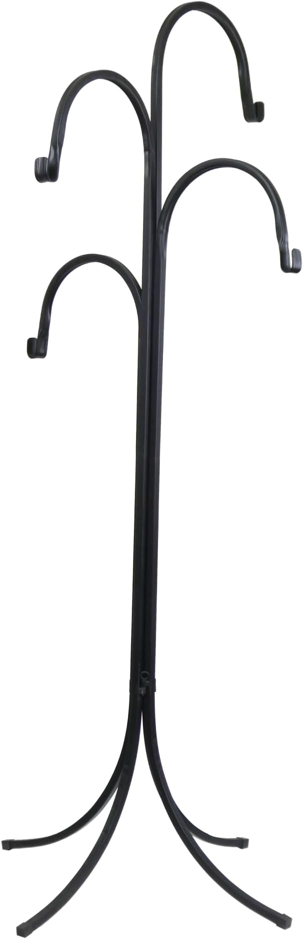 Classic Home and Garden Hanging Plant Stand - Tall Garden Hooks for Hanging Plant Baskets - Metal Poles w/Shepherds Hooks for Outdoor & Indoor Use (64.5”H, Black)