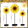 Maitys 3 Pcs Spring Table Decor Summer Sunflower Wood Table Sign Spring Freestanding Butterfly Tabletop for Home Kitchen Rustic Centerpiece Standing Tiered Tray Shelf Decorations(Classic Sunflower)