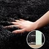 Amazon.com: GREFFY Soft Area Rug for Bedroom, Modern Shag Black Carpet ...