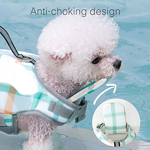 Dog Life Jacket With Head Pads, Pet Adjustable Life Vests For Swimming With Rescue Handle, Dog Flotation Vests Safety Lifesaver For Small Medium Large Dogs (Medium, White) #TOP3