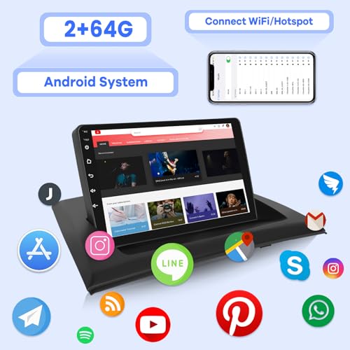 Image of [2G+64G] Car Radio for BMW X3 E83 2004 2005 2006 2007 2008 2009 2010 2011 2012, Android 13 Touch Screen Car Play Stereo, Carplay /Android Auto /EQ Audio /Bluetooth /SWC