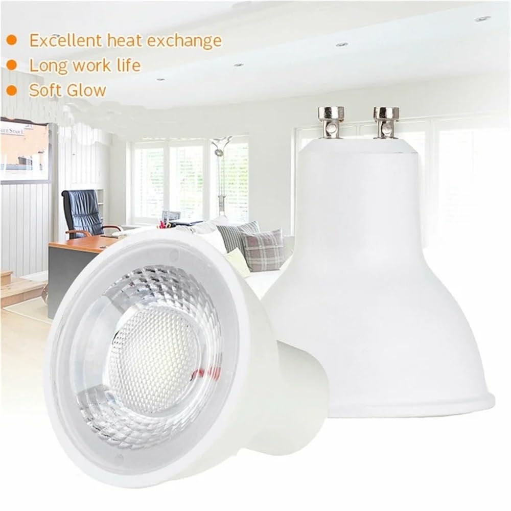 Confezione da 15 faretti LED COB GU10/GU5.3 AC85-265V 5W/7W faretti, DC12V MR16 illuminazione for la casa(Cold White,GU10 5W AC85-265V)