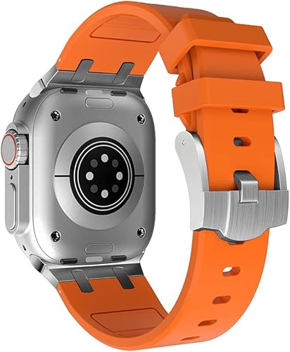 Miniatura 2 de Apple Watch Band para iWatch Ultra Series, correa de reloj de silicona para hombres, diseño fresco, compatible con Apple Watch de 1.929 in, 1.772