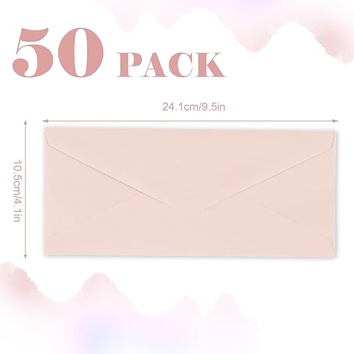 Miniatura 9 de Whaline Juego de 50 sobres de invitación A7, color verde salvia, sobres para tarjetas de felicitación, sobres con solapa en V, fundas para tarjetas