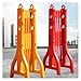 Industrial Expandable Metal Barricade, Mobile Barricade，Folding Barricade Portable Road Safety Barrier for Places with Large Crowds Schools and Construction Sites(Red)