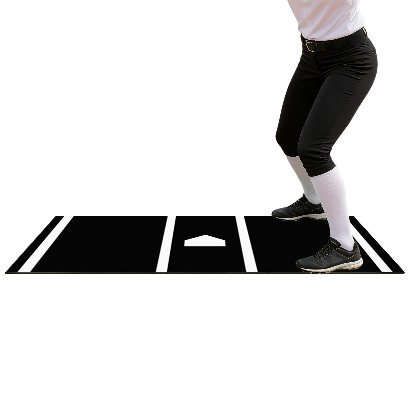 Esterilla de béisbol de césped artificial de 135x30cm con base de goma antideslizante 8
