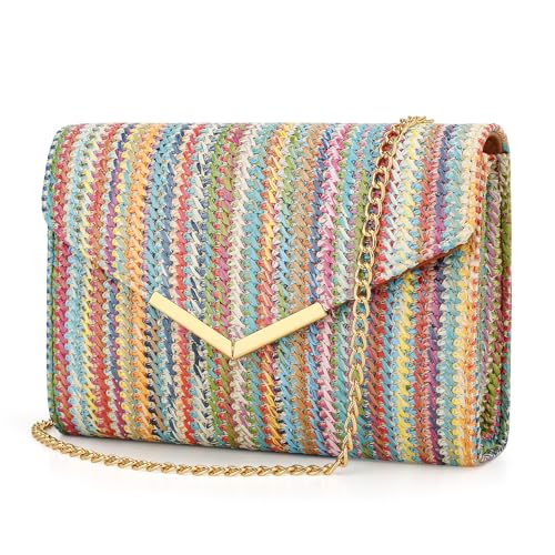 Image of KKXIU Women Formal Vegan Leather Evening Envelope Clutch Purses and Handbags for Party Wedding Prom Bridal